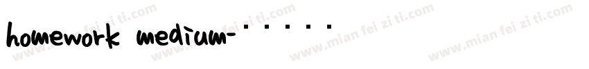 homework medium字体转换
